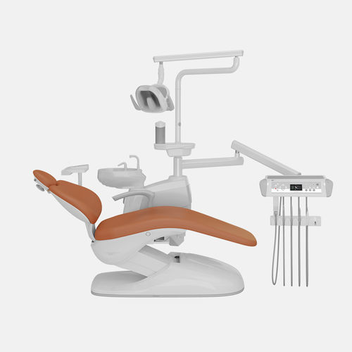 Dentaleinheit mit elektrisch bedientem Stuhl - S40 - FOSHAN ESAY MEDICAL TECHNOLOGY CO.,LTD - mit flexiblem Kopfstück / mit Hygienesystem / mit darüberhängendem Instrumententräger
