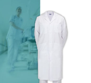 Unisex-Arztkittel - PANAMA - FIL'MED - aus Baumwolle / aus Polyester / weiß