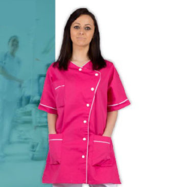 Medizinischer Kasack / für Frauen - SCALA - FIL'MED - aus Polyester / aus Baumwolle / blau