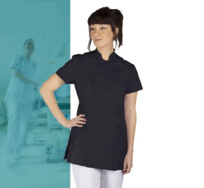 Medizinischer Kasack / für Frauen - ELVIRA - FIL'MED - aus Polyester / aus Baumwolle / blau
