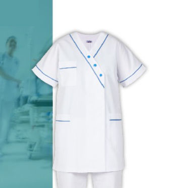 Medizinischer Kasack / für Frauen - BYZAN - FIL'MED - aus Polyester / aus Baumwolle / weiß