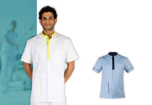 Medizinischer Kasack / unisex - MACA - FIL'MED - aus Polyester / aus Baumwolle / weiß