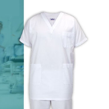 Medizinischer Kasack / unisex - EVEREST - FIL'MED - aus Polyester / aus Baumwolle / blau