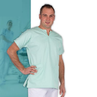 Medizinischer Kasack / unisex - IDAHO - FIL'MED - aus Polyester / aus Baumwolle / blau