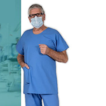 Medizinisches Bekleidungsset / unisex - ADEN  - FIL'MED - aus Polyester / aus Baumwolle / blau