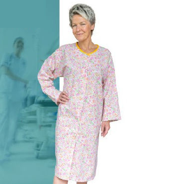 Unisex-Patientenkittel - LOMBARDIE - FIL'MED - blau / grün / rosa