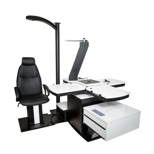 Ophthalmische Arbeitsstation - Drone 4 - UAB Medinstrus - mit Stuhl / mit Licht / mit Schubladen