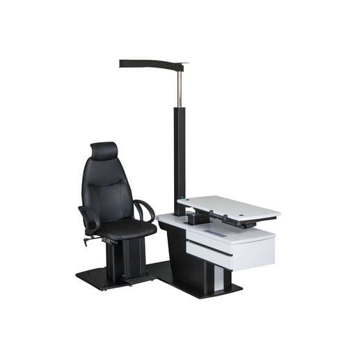 Ophthalmische Arbeitsstation - DeltaQ - UAB Medinstrus - mit Stuhl / mit Licht / höhenverstellbar