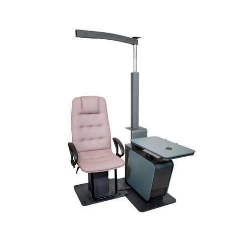 Ophthalmische Arbeitsstation - Zulu 1 - UAB Medinstrus - mit Stuhl / mit Licht / kompakt