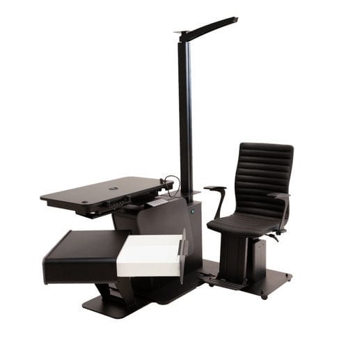 Ophthalmische Arbeitsstation - Zulu 2S - UAB Medinstrus - mit Stuhl / mit Licht / mit Schubladen
