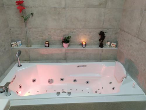 Einsitzer-Kurbadewanne - OPUS - Preti - auf Einbau / mit Chromatherapie-Lampen