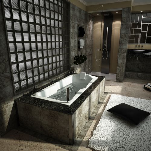 Einsitzer-Kurbadewanne - LORRAINE - Preti - auf Einbau