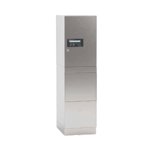 Wandmontierter Steckbeckenspüler - VH Serie Turmform - KODRA GmbH & Co. KG - automatisch / Edelstahl / HPL