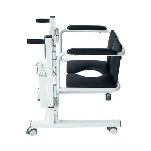 Elektrischer Transportstuhl - A06-E - Jiaxing Kalanchoe Medical Technology - für den Innenraum / Toiletten / höhenverstellbarer