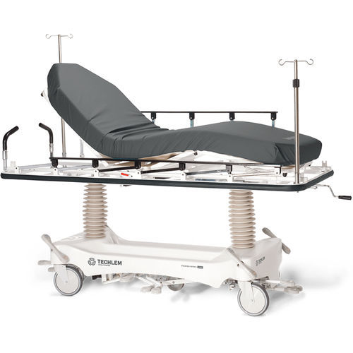 Trage für chirurgischen Notfall - 4500 - Techlem Medical Corporation - auf Rollen / höhenverstellbar / Edelstahl