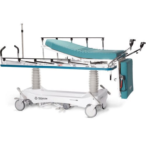 Gynäkologie-Fahrtrage - 4500GYN - Techlem Medical Corporation - pneumatisch / höhenverstellbar / zweiteilig