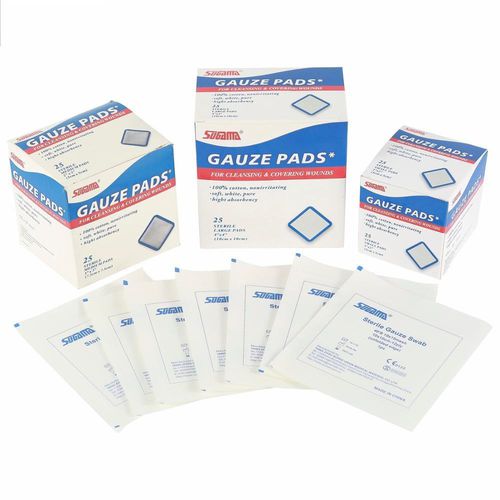 Baumwolle-Mullkompresse - SA13F4416-10S - Yangzhou Super Union Medical Material - absorbierend / steril