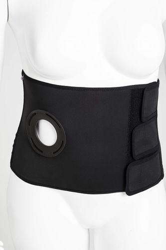 Bauchstützgürtel - NOVASTOM - NOVATEX MEDICAL - für Erwachsene / weich / Öffnung für Kolostomiebeutel