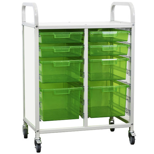 Medizinischer Wagen - HI-MK8-2S-71 - Handle-iT - für Kliniken / Lager / mit Platte