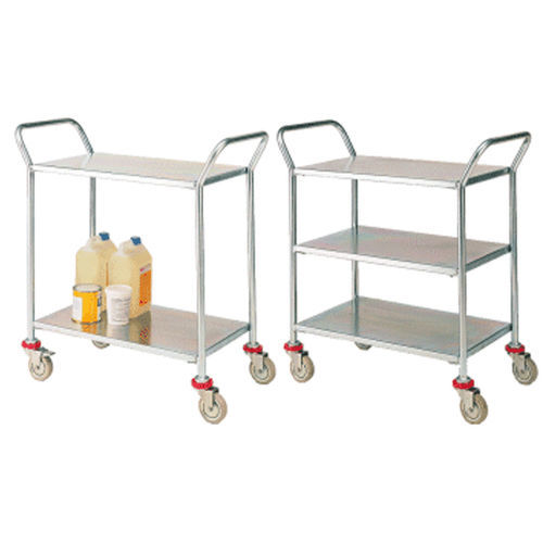 Wagen für Kliniken - HI-TT-15-74-GNM - Handle-iT - für Getränke / Edelstahl / mit 2 Regalbrettern