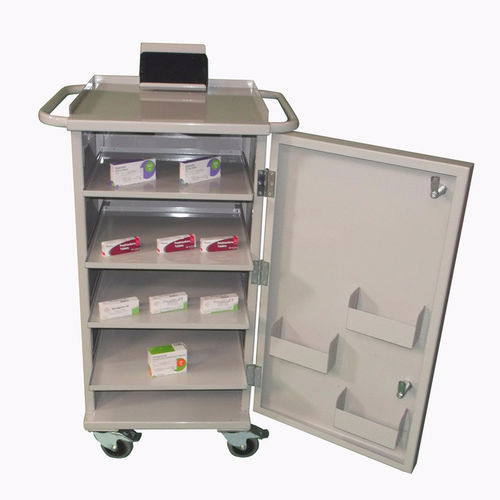 Wagen für Kliniken - HI-DMT - Handle-iT - Medikamenten / Pflege / mit Regal