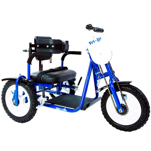 Liegedreirad zum Treten - Tri-Lo - RMS Rehab - für Erwachsene / schwarz / blau