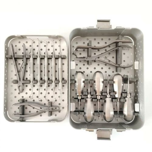 Tierärztliches Instrumentenset / für Zahnextraktion - BI-001566 - Bisons International - Für Dentaldiagnose / Für Zahnchirurgie / für Hunde