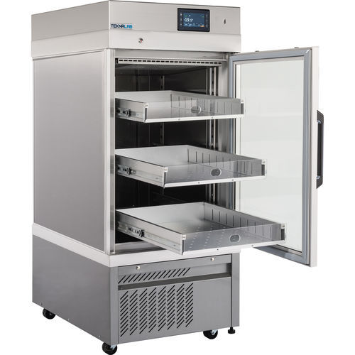 Kühlschrank für Blutbanken - 0021 NFP EMO - Teknaline Srl - vertikal / 1 Tür / mit Glastür