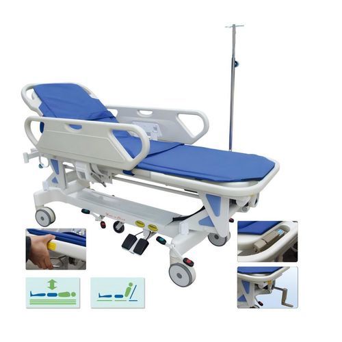 Untersuchungstrage - YK-TS002 - Topmost Medical Technology Co.,Ltd - Notfall / mit verstellbarer Rückenlehne / höhenverstellbar