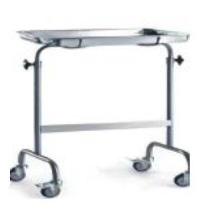Mayo-Tisch / auf Rollen - YK-S022 - Topmost Medical Technology Co.,Ltd - aus Edelstahl / Manuel