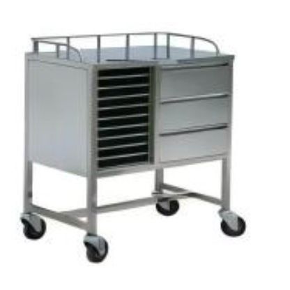 Medizinischer Wagen - YK-S014 - Topmost Medical Technology Co.,Ltd - Edelstahl / 3 Schubladen