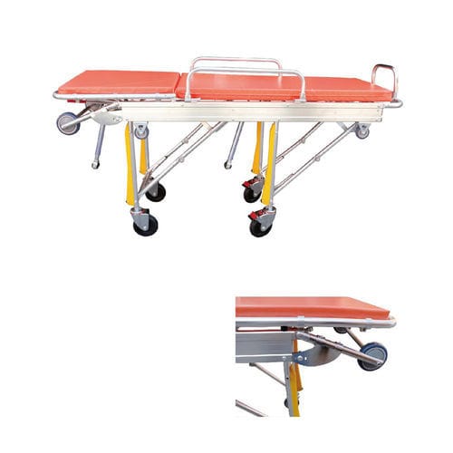 Transporttrage - YK-TS042 - Topmost Medical Technology Co.,Ltd - für Krankenwagen / mit verstellbarer Rückenlehne / zusammenklappbar