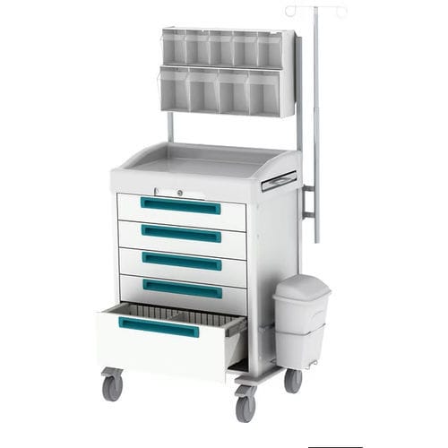 Wagen für Anästhesie - PREMIUM - Viviam Med - 6 Schubladen / mobil