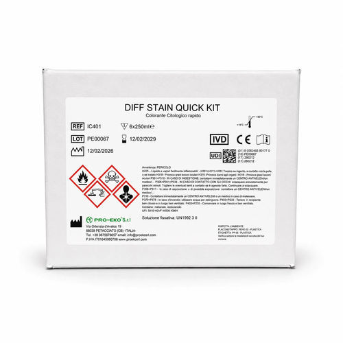 Befestigungskonzept-Reagenz - Diff Stain Quick - Pro-Eko Srl - Färbelösung / Farbstoff / als Lösung