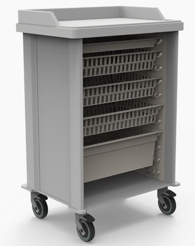 Notfallwagen - AVIOR GMBH - für Anästhesie / für sterile Materialien / für Kliniken