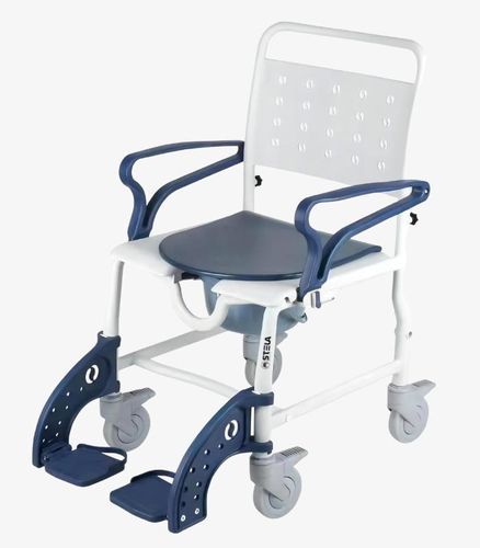 Duschstuhl auf Rollen - BA10 - Stela Mobility - mobil / mit Rückenlehne / zusammenklappbar