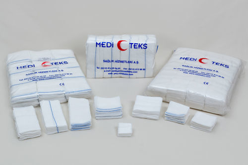 Baumwolle-Mullkompresse - 1212 series - Mediteks A.Ş. - hypoallergen / absorbierend / zur Heilung
