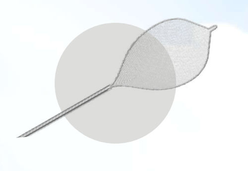 Fangkörbchen zur Extraktion von Darmpolypen - Focuz Medical - Netzmaterial