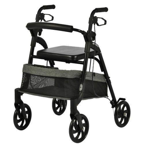 Rollator mit 4 Rädern - 2122 - WALKING STICKS INT. S.L. - für Senioren / Aluminiumrahmen / mit Sitz