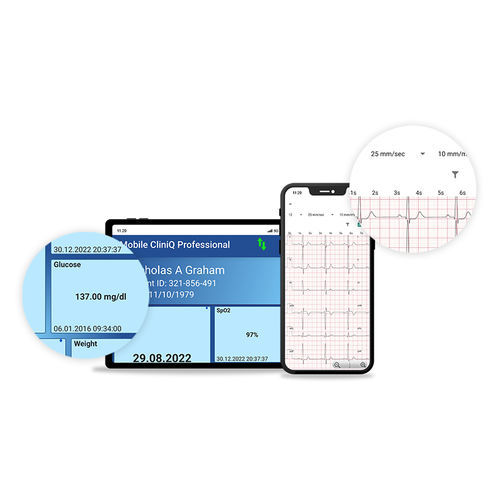 Android-Applikation / Monitoring - Mobile-CliniQ® - Aerotel Medical Systems - Aufzeichnung / für EKG / Herz