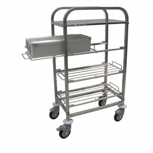 Medizinischer Wagen - Agencinox - für Instrumente / für Transport / Edelstahl