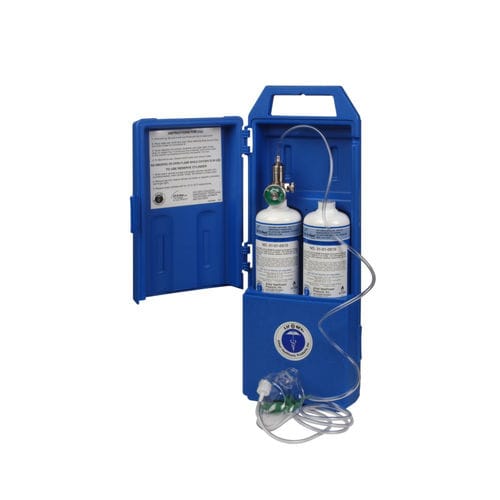 Sauerstoff-Medizingasflasche - LIF-O-GEN® - Allied Healthcare Products - Einweg / weiß