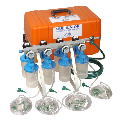 Tragbares Sauerstofftherapiegerät - Multilator™ - Allied Healthcare Products - mit Sauerstoffmaske