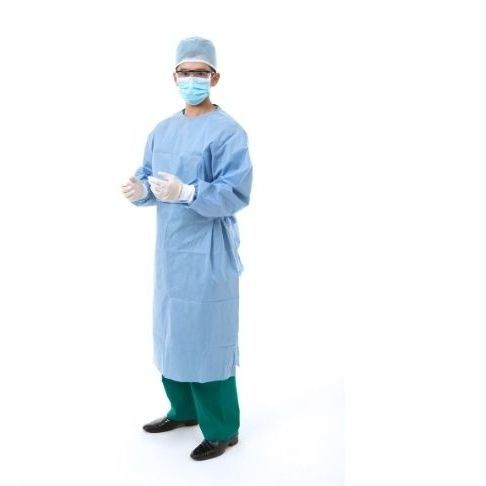 OP-Kittel / unisex - Allmed Medical Products   - Vlies / blau