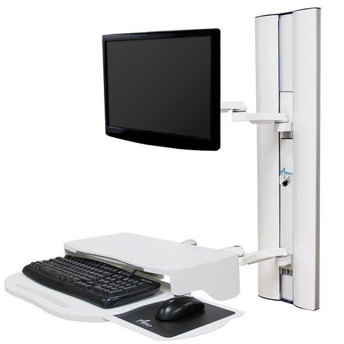 Medizinisch Computer-Arbeitsplatz - Condor  - Amico - höhenverstellbar / wandmontiert