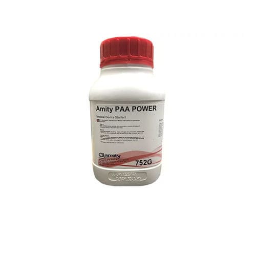 Desinfektionsmittel für chirurgische Instrumente - PAA POWER - Amity International - für Endoscope / Puder / 750 mL