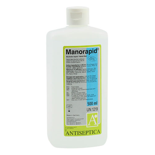 Hydroalkoholische Lösung / 500 mL - MANORAPID® R.F.U. - ANTISEPTICA - 100 ml / 150 ml
