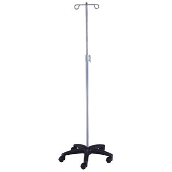 Infusionsstativ auf Rollen - APC-222076 - Apex Health Care - 2 Haken / Edelstahl