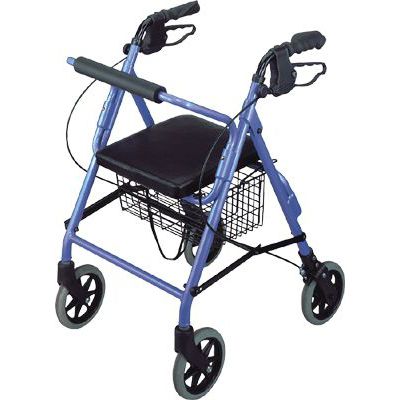 Rollator mit 4 Rädern - APC-37088 - Apex Health Care - mit Armlehnen / mit Korb / mit Sitz
