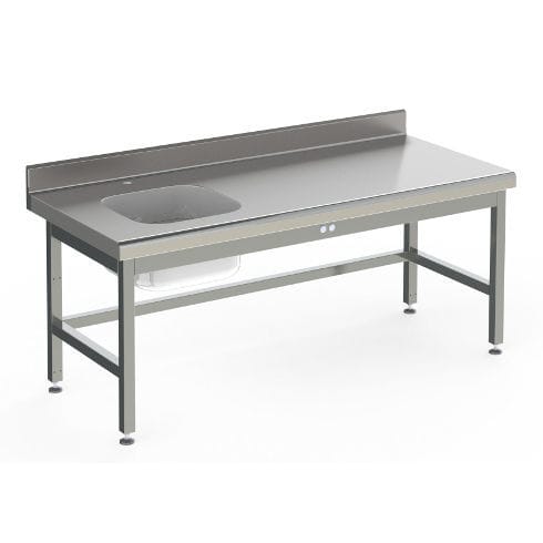 Arbeitsplatte für Labor / mit Waschbecken - THVH - ARCANIA DEPARTMENT SOFINOR - Edelstahl